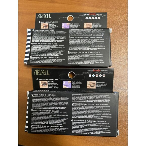 Ardell Faux Mink Lashes 812 Luxuriously Lightweight Knot-Free Invisiband 2 Packs - Picture 2 of 4